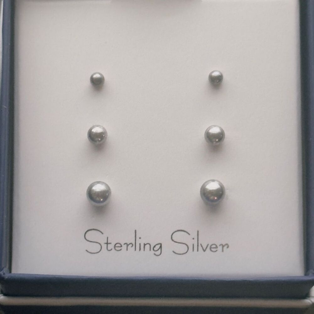 925 stud earrings Sizes 3mm 4mm 5mm Brand new in box